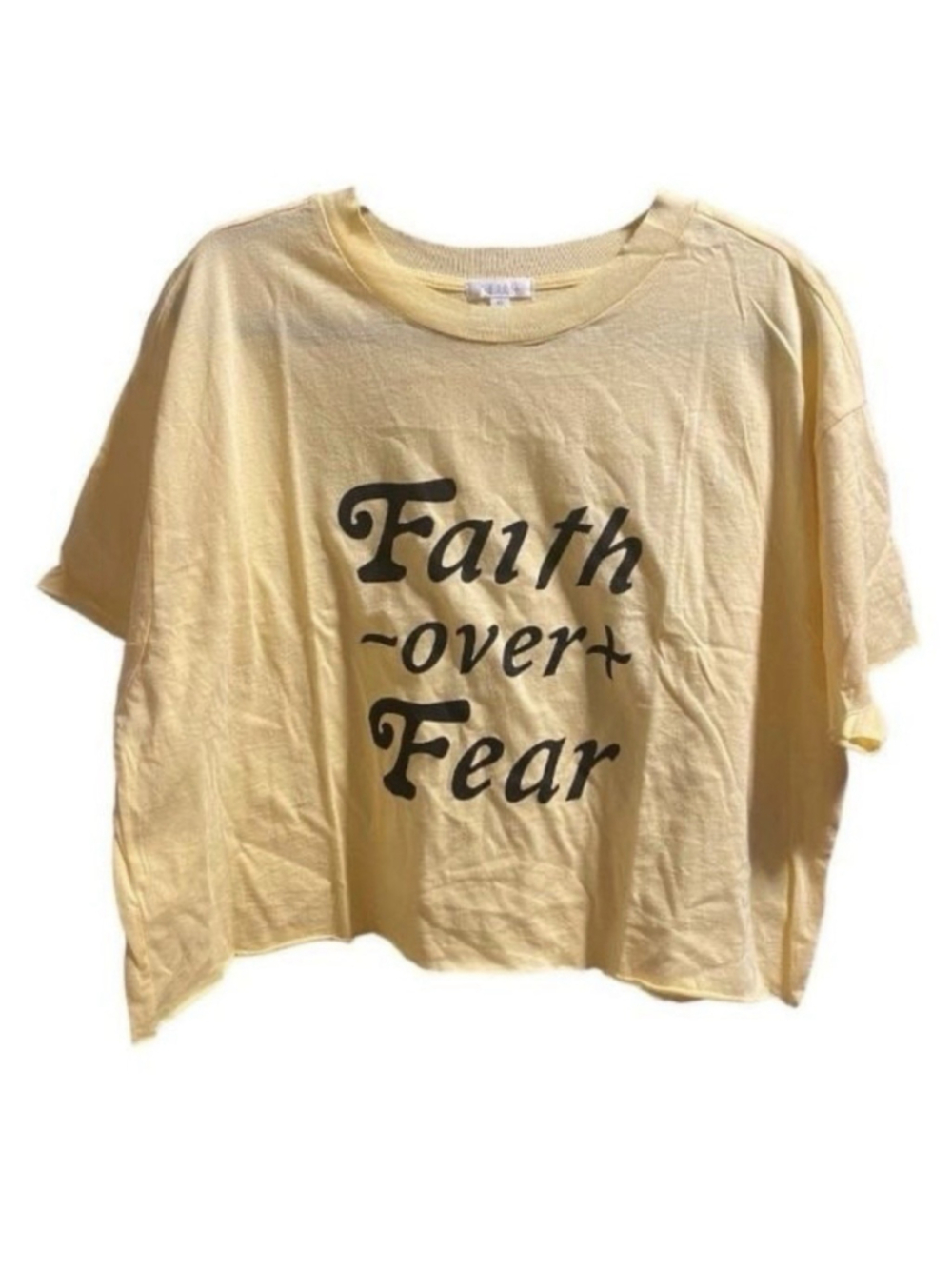 Oversized Cropped Graphic T-Shirt Size XXS